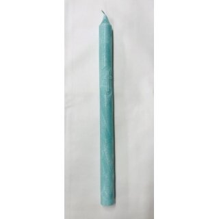 ŽVAKĖ melsva kvepianti iš natūralaus palmių marmurinio vaško su įspaustu kryžiumi popierinėje dėžutėje 38 cm Z-077 ŽVAKĖ melsva kvepianti iš natūralaus palmių marmurinio vaško su įspaustu kryžiumi popierinėje dėžutėje 38 cm Z-077