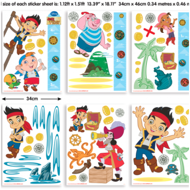 Disney Jake and the Neverland Pirates vaikiški lipdukai