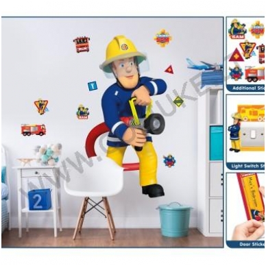 Fireman Sam (Ugniagesys Samas) didelis lipdukas Fireman Sam (Ugniagesys Samas) didelis lipdukas