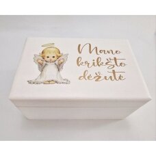 KRIKŠTO DĖŽĖ "ANGELAS " KD029 DYDIS 20*30*14 CM KRIKŠTO DĖŽĖ "ANGELAS " KD029 DYDIS 20*30*14 CM