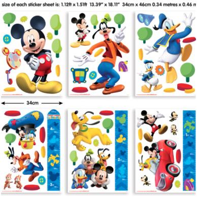 Mickey Mouse vaikiški lipdukai Mickey Mouse vaikiški lipdukai