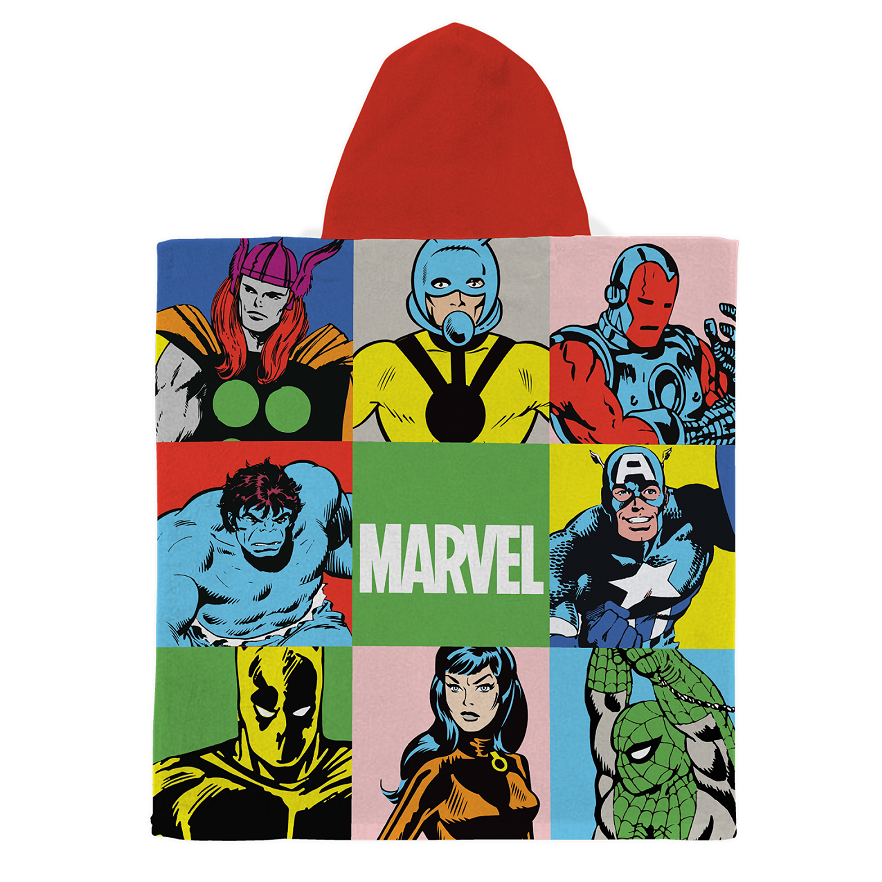 Pončas frotinis MARVEL (R7323) 60X120x30 cm 1 Pončas frotinis MARVEL (R7323) 60X120x30 cm 1