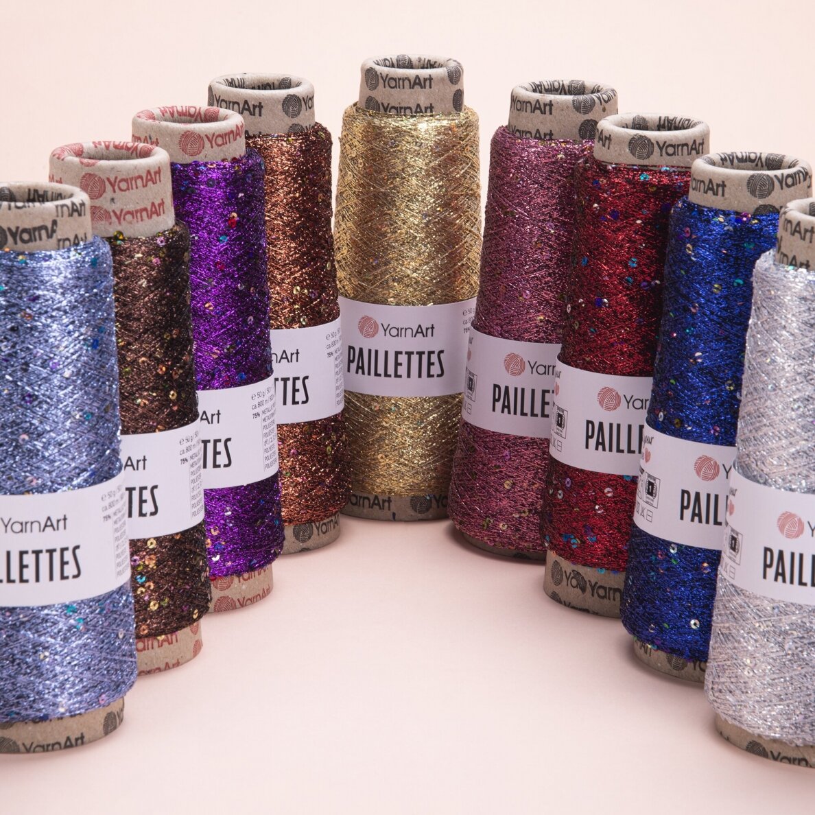Siūlai mezgimo YarnArt Paillettes 50 g 800 m spalva 8010 4 Siūlai mezgimo YarnArt Paillettes 50 g 800 m spalva 8010 4