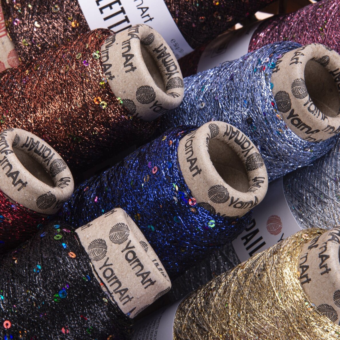 Siūlai mezgimo  YarnArt Paillettes  50 g 800 m  spalva 8002 5
