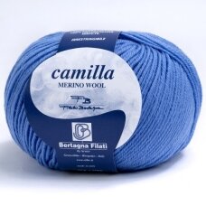 Siūlai mezgimo  CAMILLA 100% gryna Merino vilna  0136  MĖLYNA