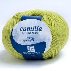 Siūlai mezgimo  CAMILLA 100% gryna Merino vilna  0135 GELSVAI ŽALSVA
