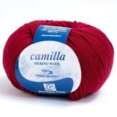 Siūlai mezgimo  CAMILLA 100% gryna Merino vilna  0035 TAMSI BORDO