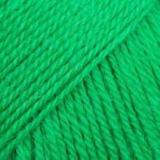 Siūlai mezgimo  DROPS FLORA  alpakos ir avių vilna  27 parrot green/papūgos žalia