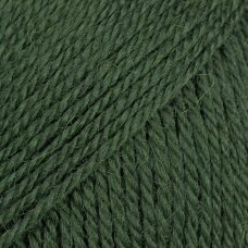 Siūlai mezgimo  DROPS FLORA  alpakos ir avių vilna 32 dark green/tamsiai žalia