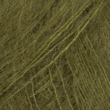 Siūlai mezgimo DROPS Kid-Silk uni colour 66 DARK OLIVE / TAMSI ALYVUOGĖ Siūlai mezgimo DROPS Kid-Silk uni colour 66 DARK OLIVE / TAMSI ALYVUOGĖ