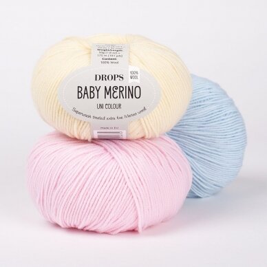 Siūlai mezgimo  DROPS BABY MERINO UNI COLOR 59  WHEAT/ KVIEČIŲ  100% gryna Merino vilna 1