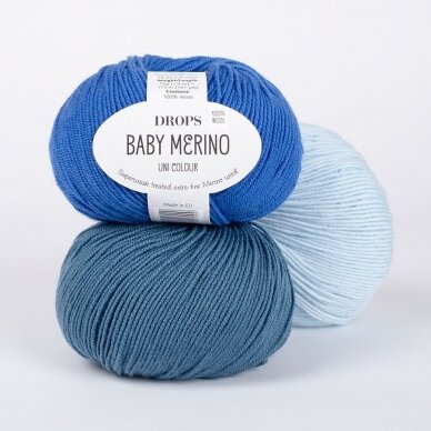 Siūlai mezgimo  DROPS BABY MERINO MIX 39  PURPLE ORCHID/VIOLETINĖ ORCHIDĖJA  100% gryna Merino vilna 3
