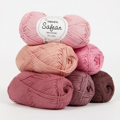 Siūlai mezgimo - nėrimo DROPS SAFRAN 02 pink / rožinė 100% egiptietiška medvilnė 1 Siūlai mezgimo - nėrimo DROPS SAFRAN 02 pink / rožinė 100% egiptietiška medvilnė 1