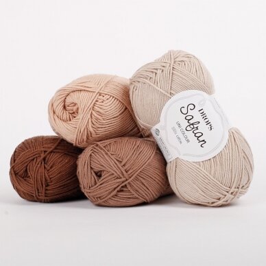 Siūlai mezgimo - nėrimo  DROPS  SAFRAN  76  powder blue/šviesiai melsva  100% egiptietiška medvilnė 3