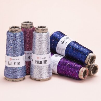 Siūlai mezgimo  YarnArt Paillettes  50 g 800 m  spalva 8002 4