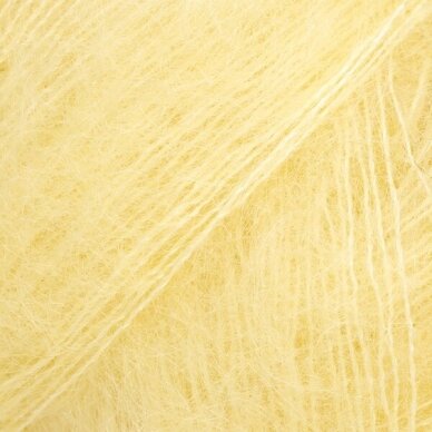 Siūlai mezgimo DROPS Kid-Silk uni colour 52 LEMONADE Siūlai mezgimo DROPS Kid-Silk uni colour 52 LEMONADE