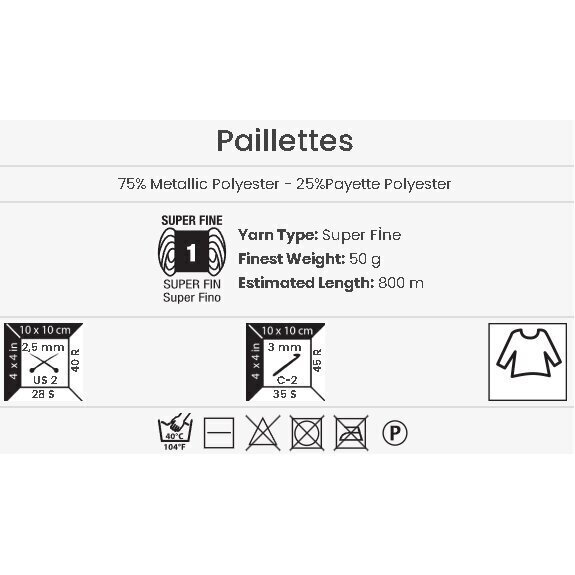 Siūlai mezgimo  YarnArt Paillettes  50 g 800 m  spalva 8002 1