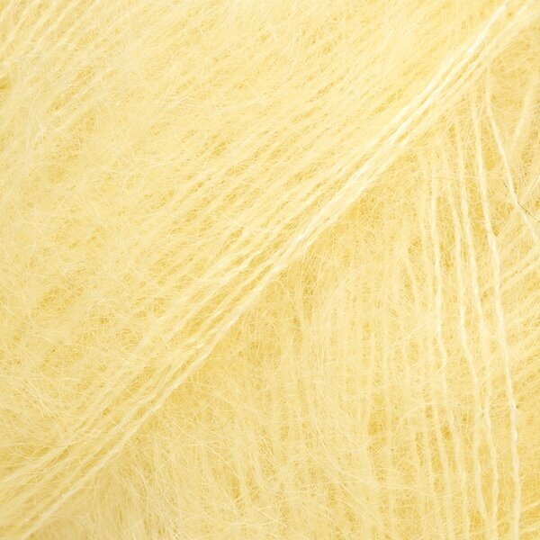 Siūlai mezgimo DROPS Kid-Silk uni colour 52 LEMONADE Siūlai mezgimo DROPS Kid-Silk uni colour 52 LEMONADE