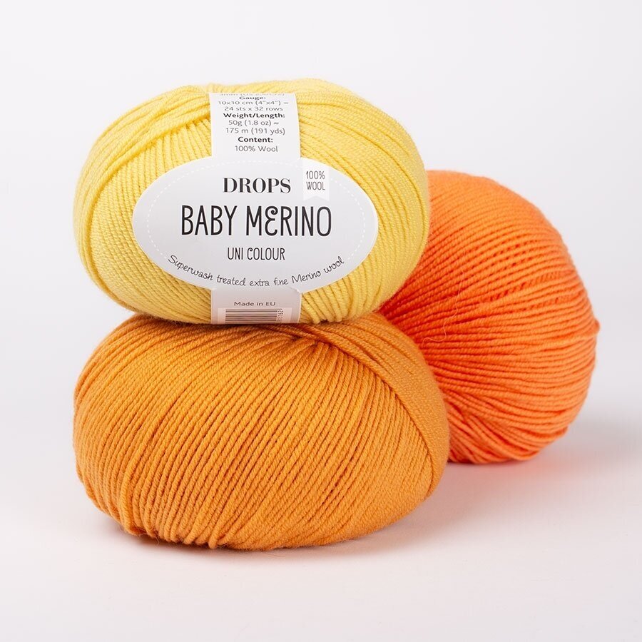 Siūlai mezgimo  DROPS BABY MERINO UNI COLOR 59  WHEAT/ KVIEČIŲ  100% gryna Merino vilna 5