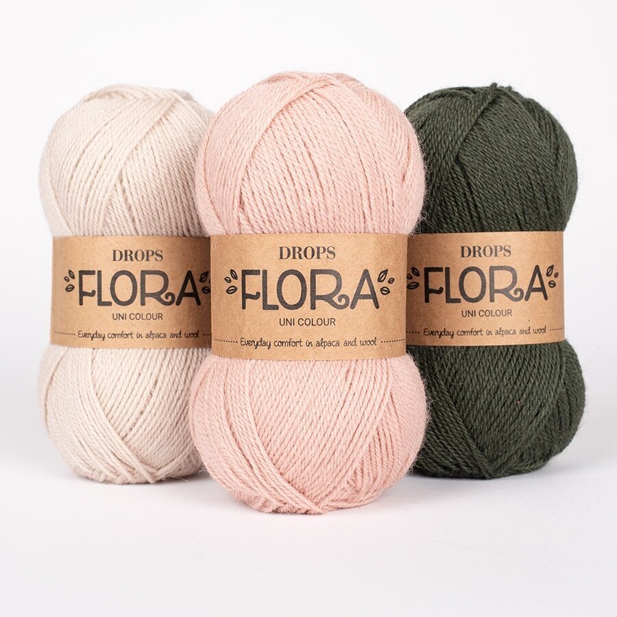 Siūlai mezgimo DROPS FLORA alpakos ir avių vilna 39 /marcipano 1 Siūlai mezgimo DROPS FLORA alpakos ir avių vilna 39 /marcipano 1
