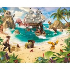 Vaikiški tapetai  Piratai ir jų atrastas lobis  (kodas WAL104)