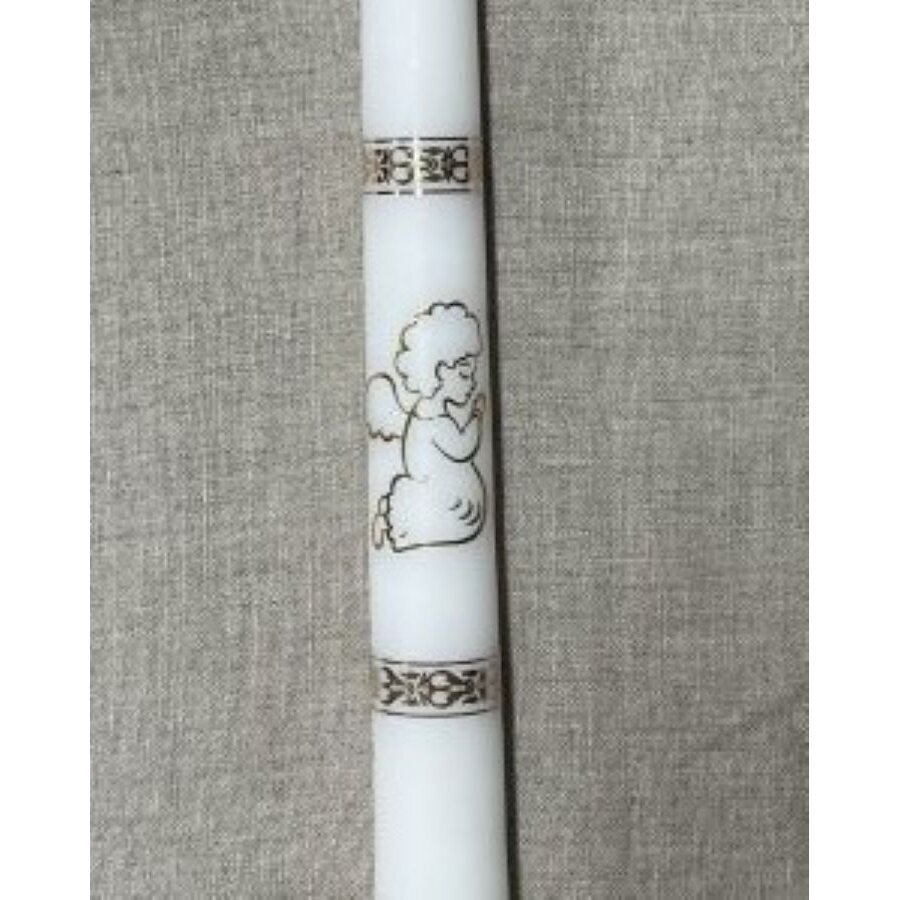 ŽVAKĖ KRIKŠTUI IR PIRMAI KOMUNIJAI Z-65 ANGELIUKAS 32cm ŽVAKĖ KRIKŠTUI IR PIRMAI KOMUNIJAI Z-65 ANGELIUKAS 32cm